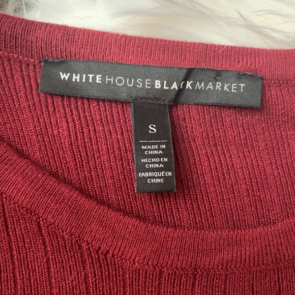 ❤️SOLD WHBM ruffled cold shoulder sweater - Picture 5 of 8